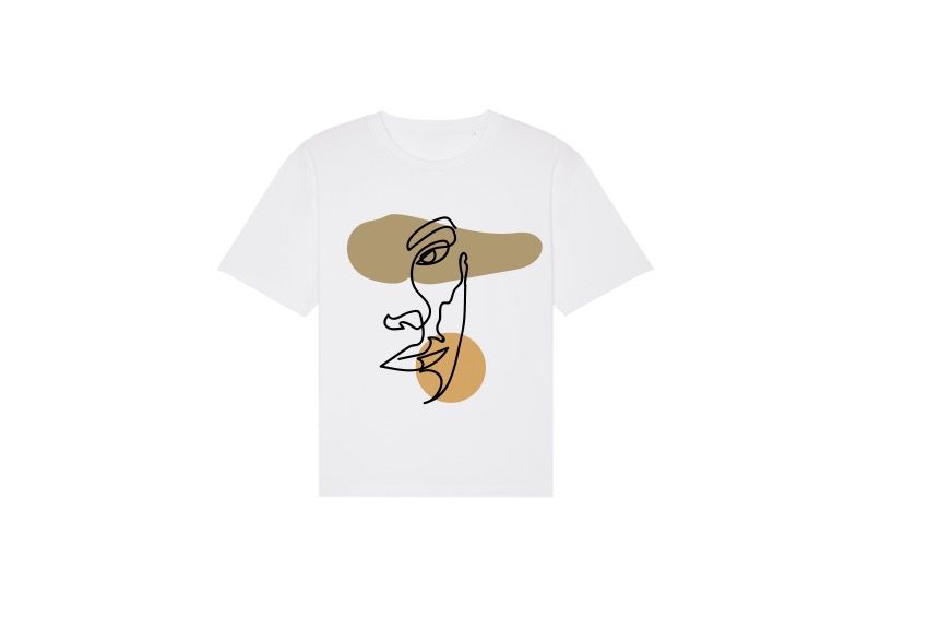 Tricou face one line art